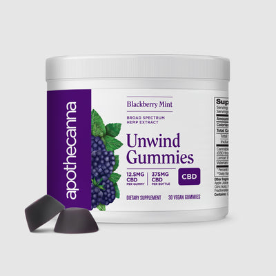 Unwind CBD Gummies Blackberry Mint - 30 Count